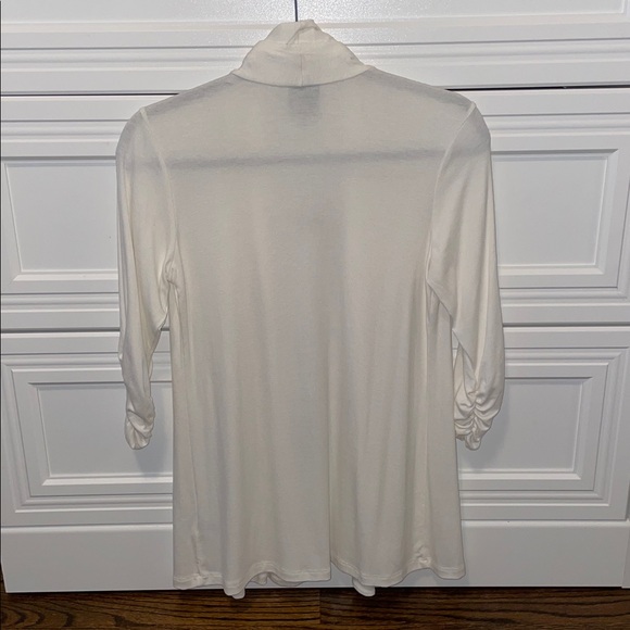 Bobeau White Open Front Cardigan - Picture 2 of 5